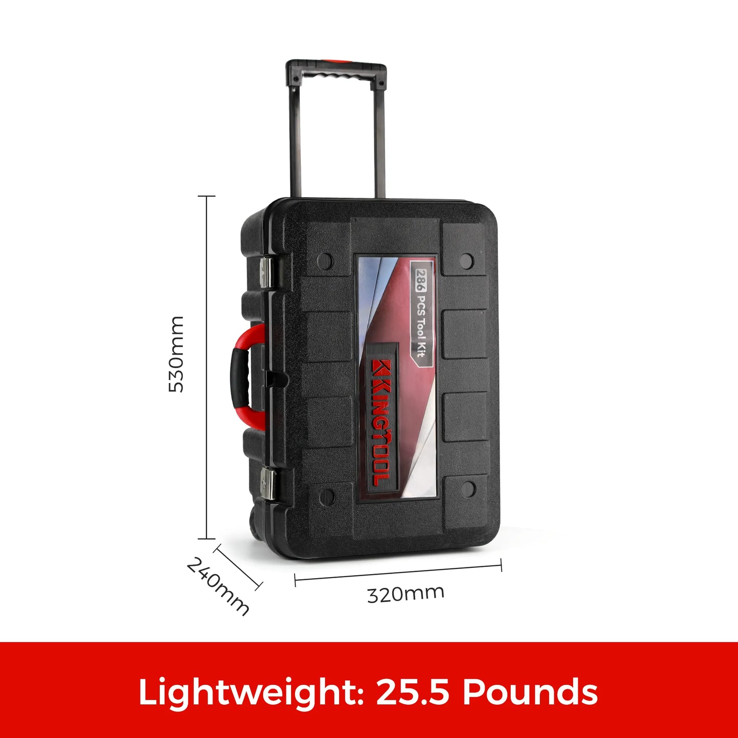 KingTool 286-piece tool set with rollin