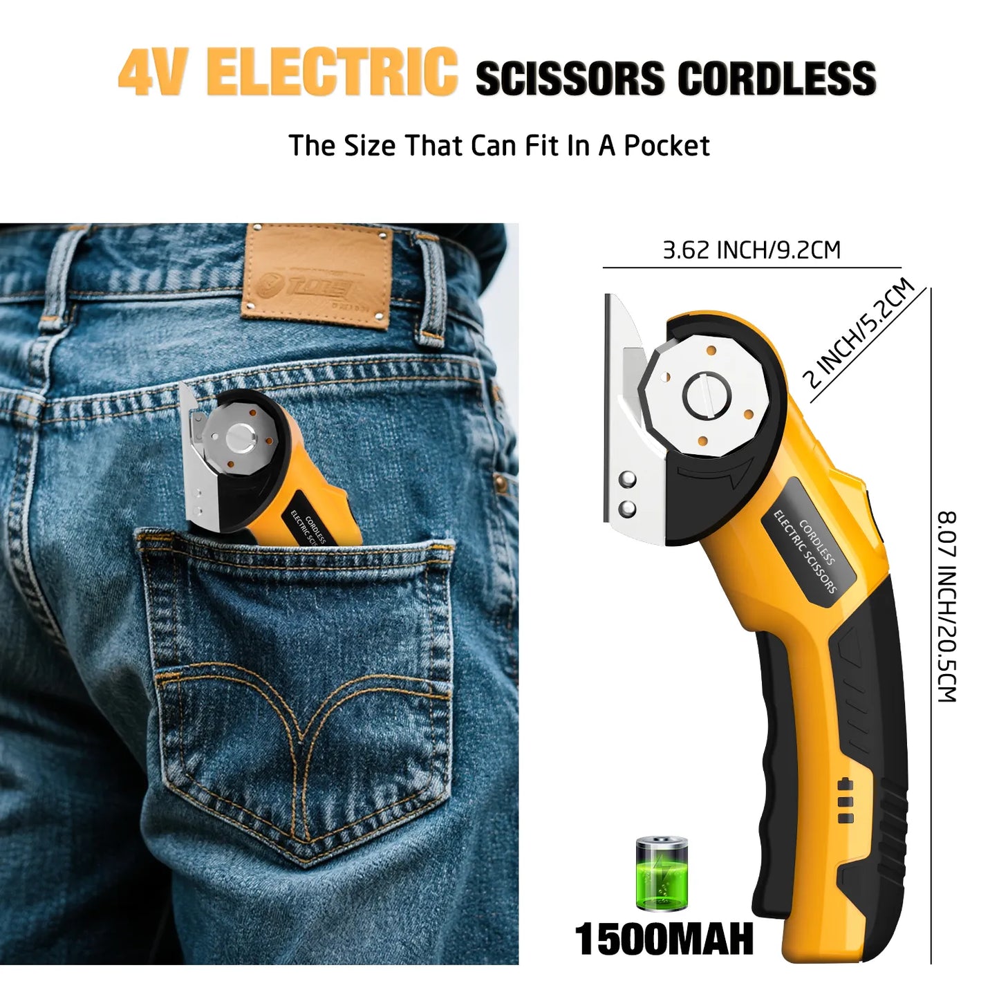Cordless cutter cutting cardboard