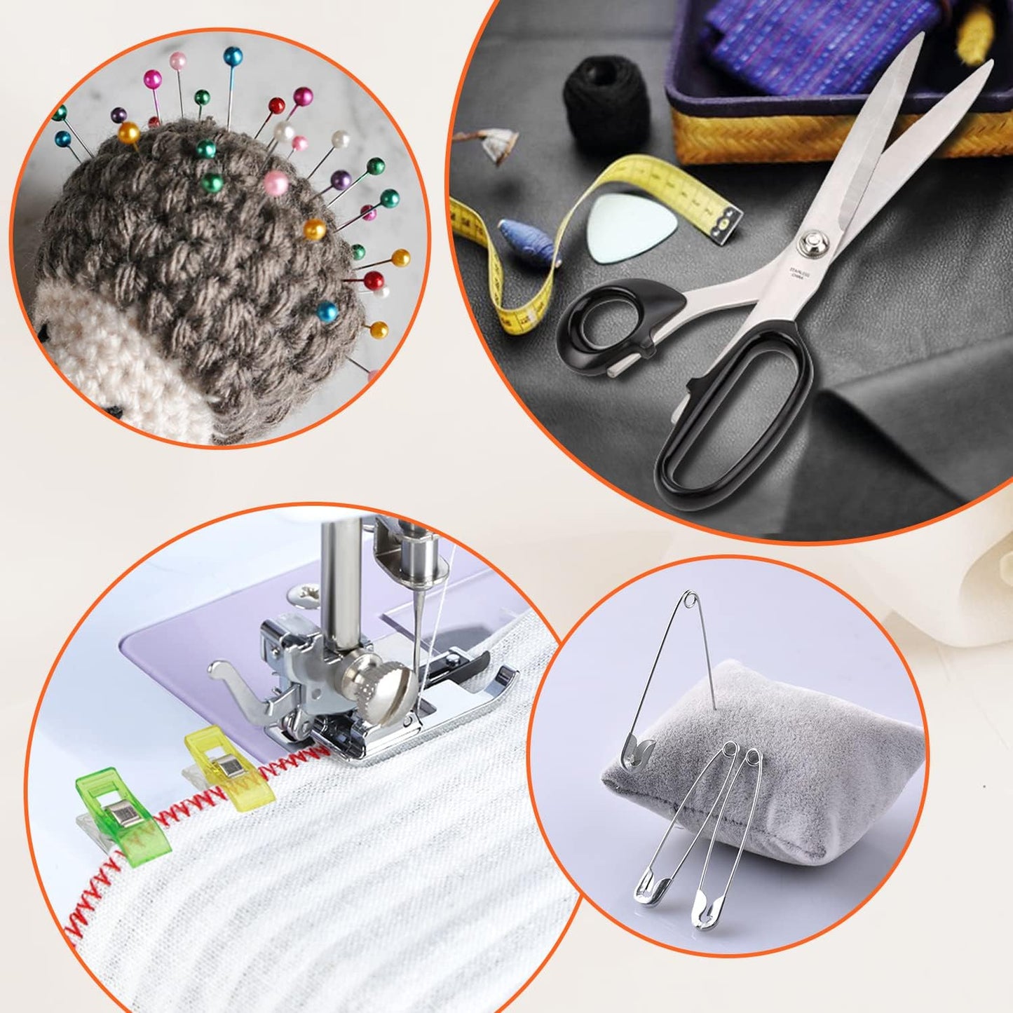 78-piece sewing kit with rotary cutter