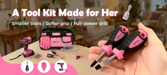 The KingTool 267 PCS Pink Tool Kit — Designed for Women Who Build, Fix, and Create with Confidence