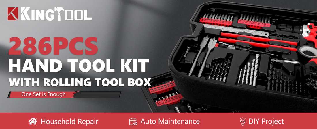 KingTool 286 PCS Rolling Tool Kit overview
