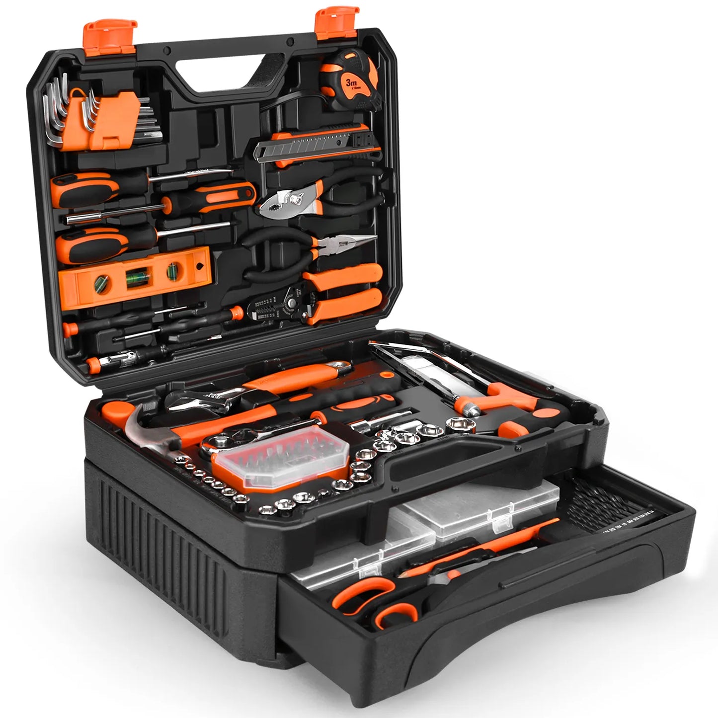 328 PCS home tool kit with drawer storage case