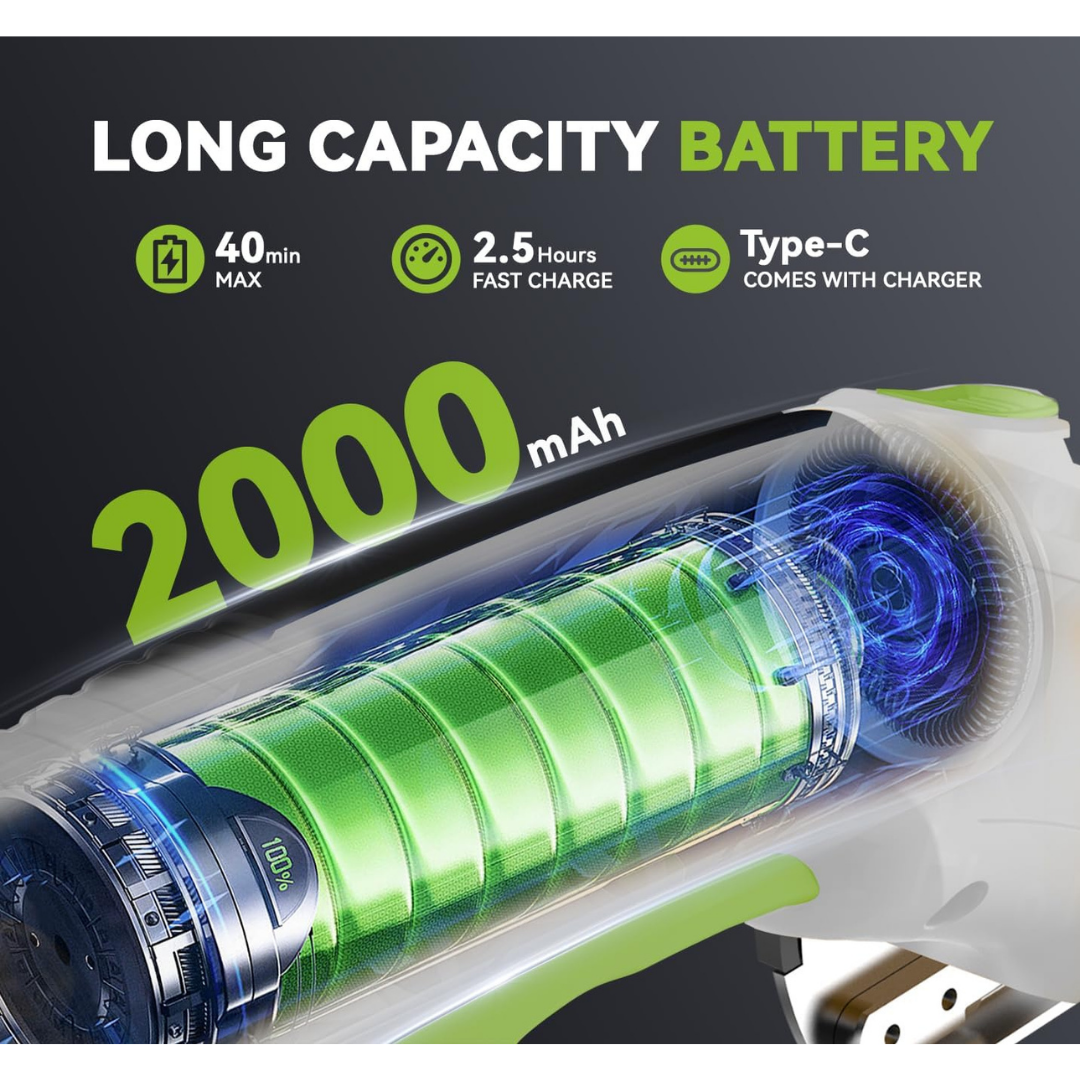 4V Rechargeable Cordless Electric Scissors with Safety Lock (White)