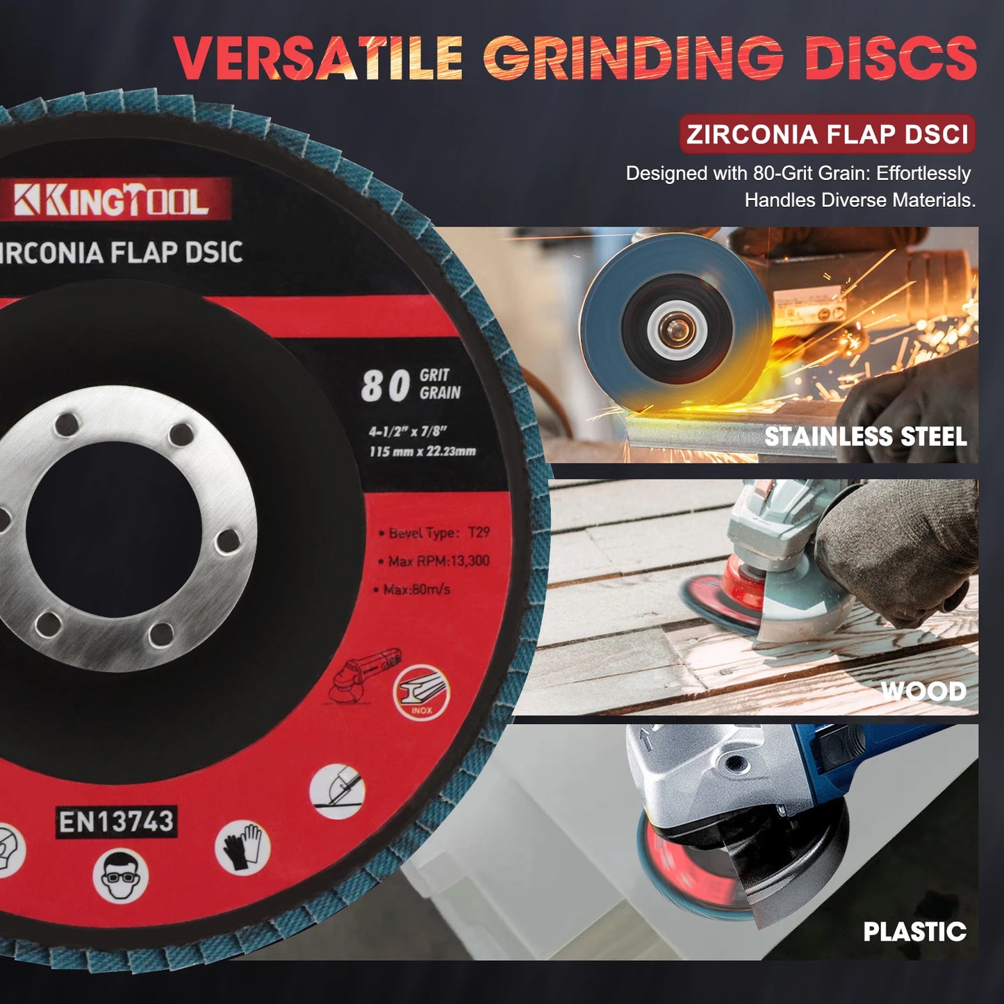KingTool 31 PCS Grinding & Cutting Wheels