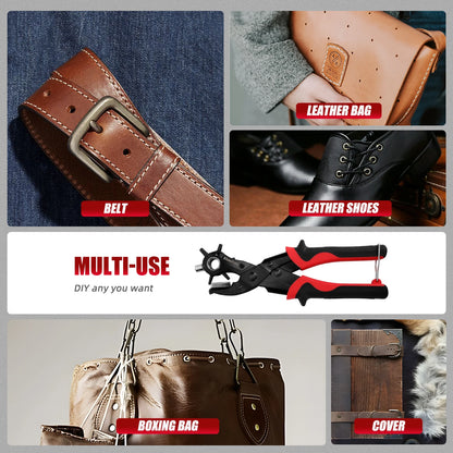 KingTool 2 in 1 Professional Leather Hole Punch with Grommet kit