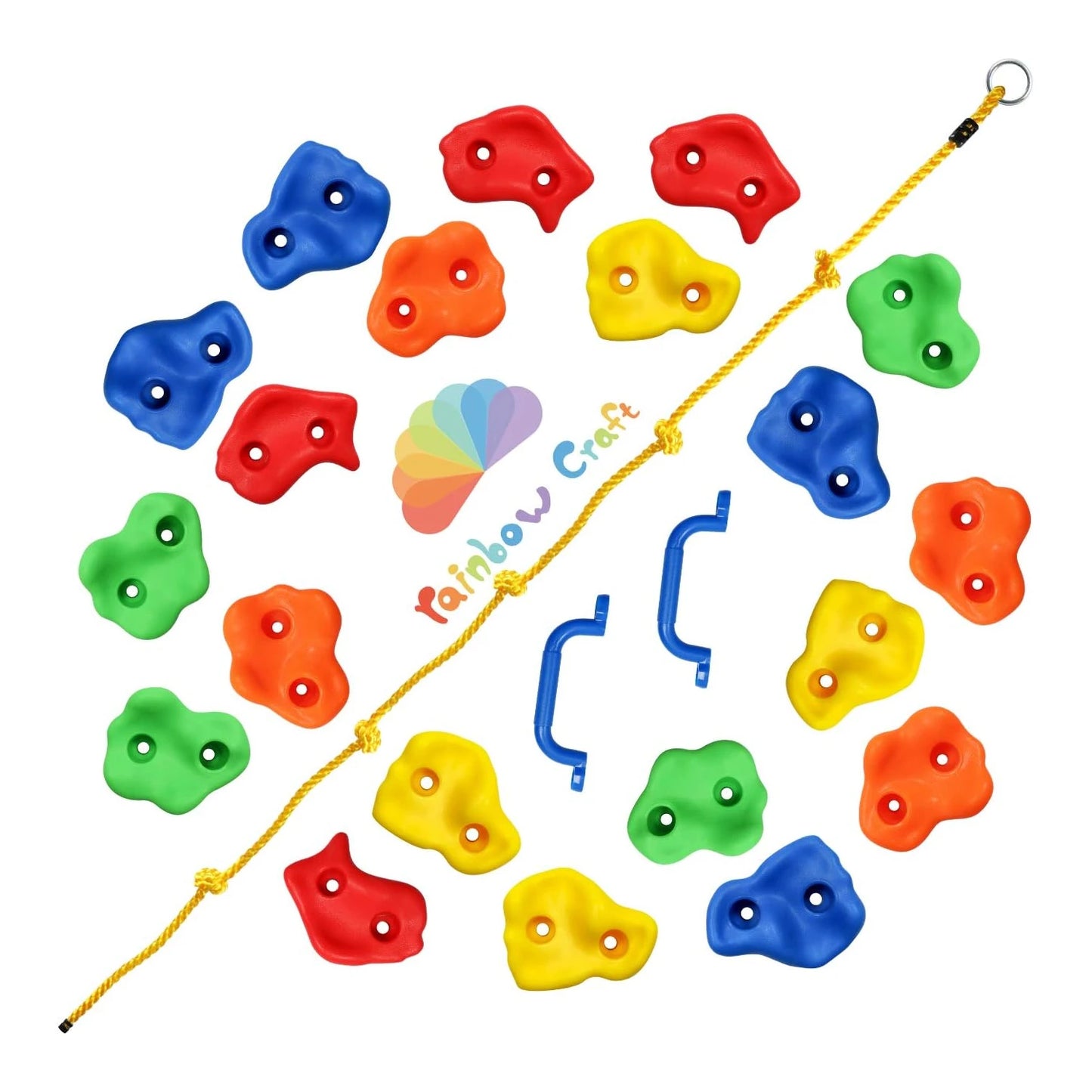 Rainbow Craft 20 Pack Rock Climbing Holds