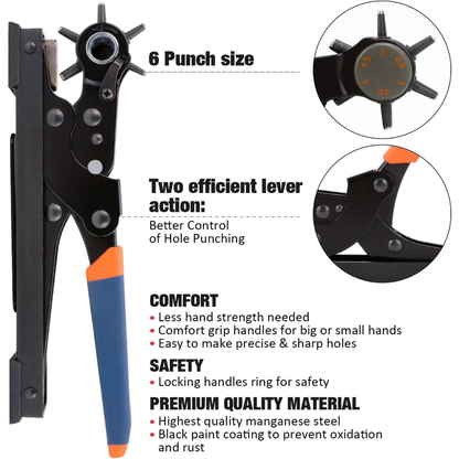 KingTool Desktop Leather Hole Punch Set