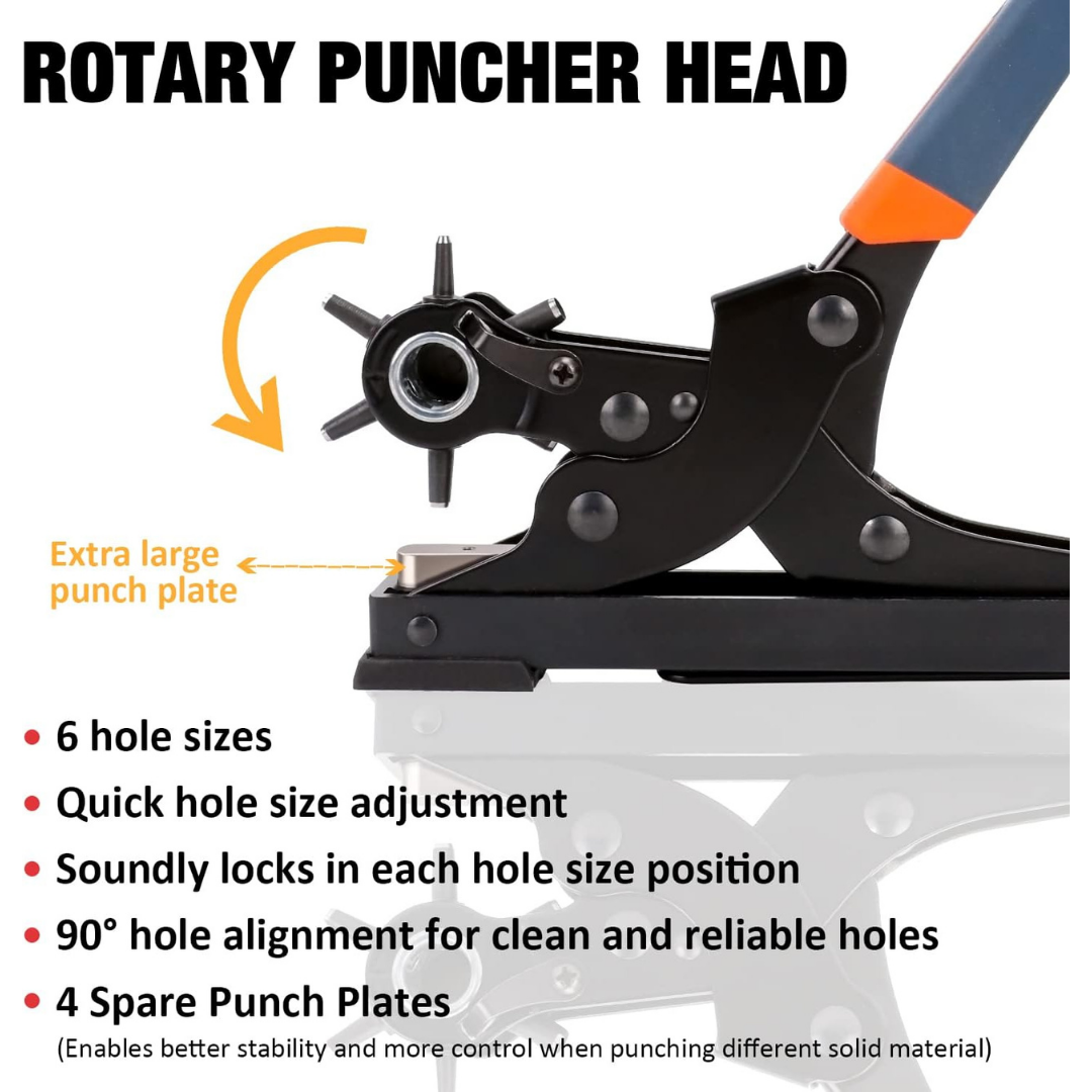 KingTool Desktop Leather Hole Punch Set