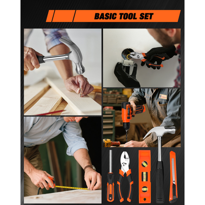 KingTool 139-PCS tool kit with 8V drill