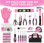 KingTool 275-PCS pink tool set with storage bag