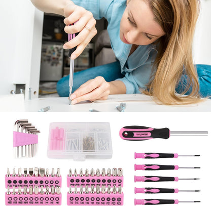KingTool 275-PCS pink tool set with storage bag