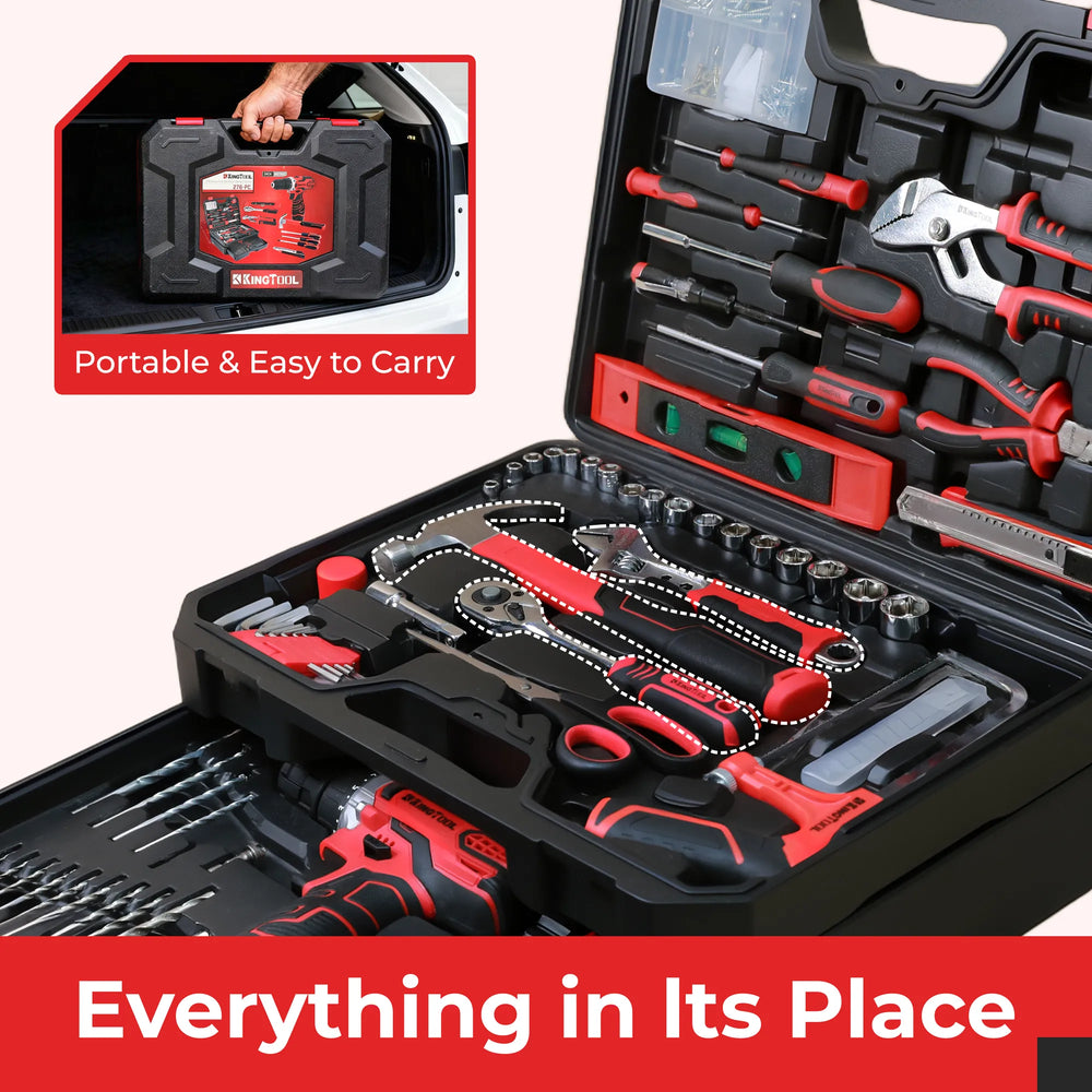 KingTool toolbox with sliding drawer