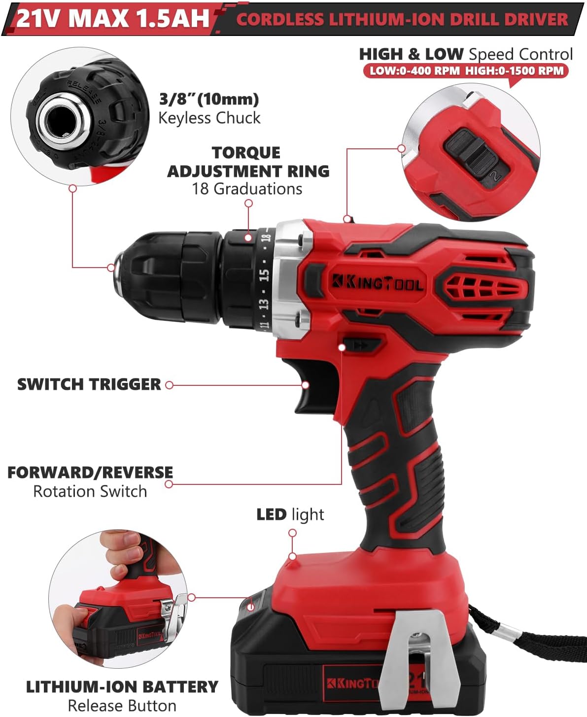 KingTool 286-piece tool set with rollin
