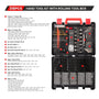 KingTool 318-PCS drill bit set in storage case