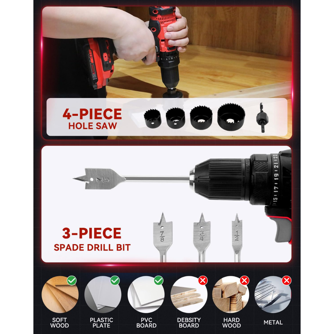 KingTool 400-PCS drill bit set with slide-drawer case