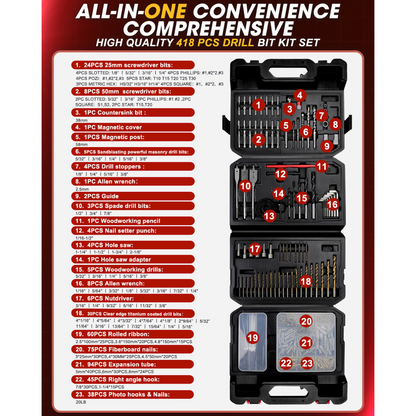 KingTool 418-PCS bit set in foldable case