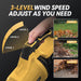 21V cordless leaf blower clearing wet leaves