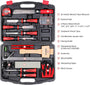KingTool 87-piece woodworking set with Cr-V chisels