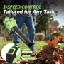 KingTool cordless leaf blower in use