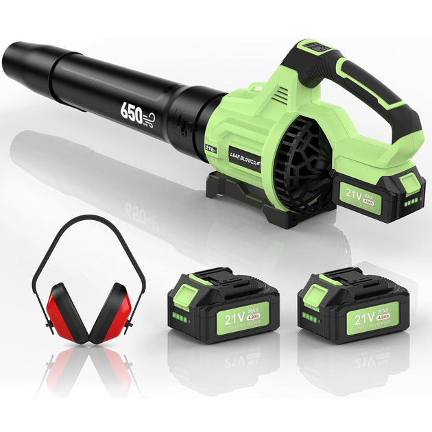 KingTool cordless leaf blower in use