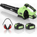 KingTool cordless leaf blower in use