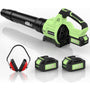 KingTool cordless leaf blower in use