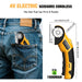 Cordless cutter cutting cardboard
