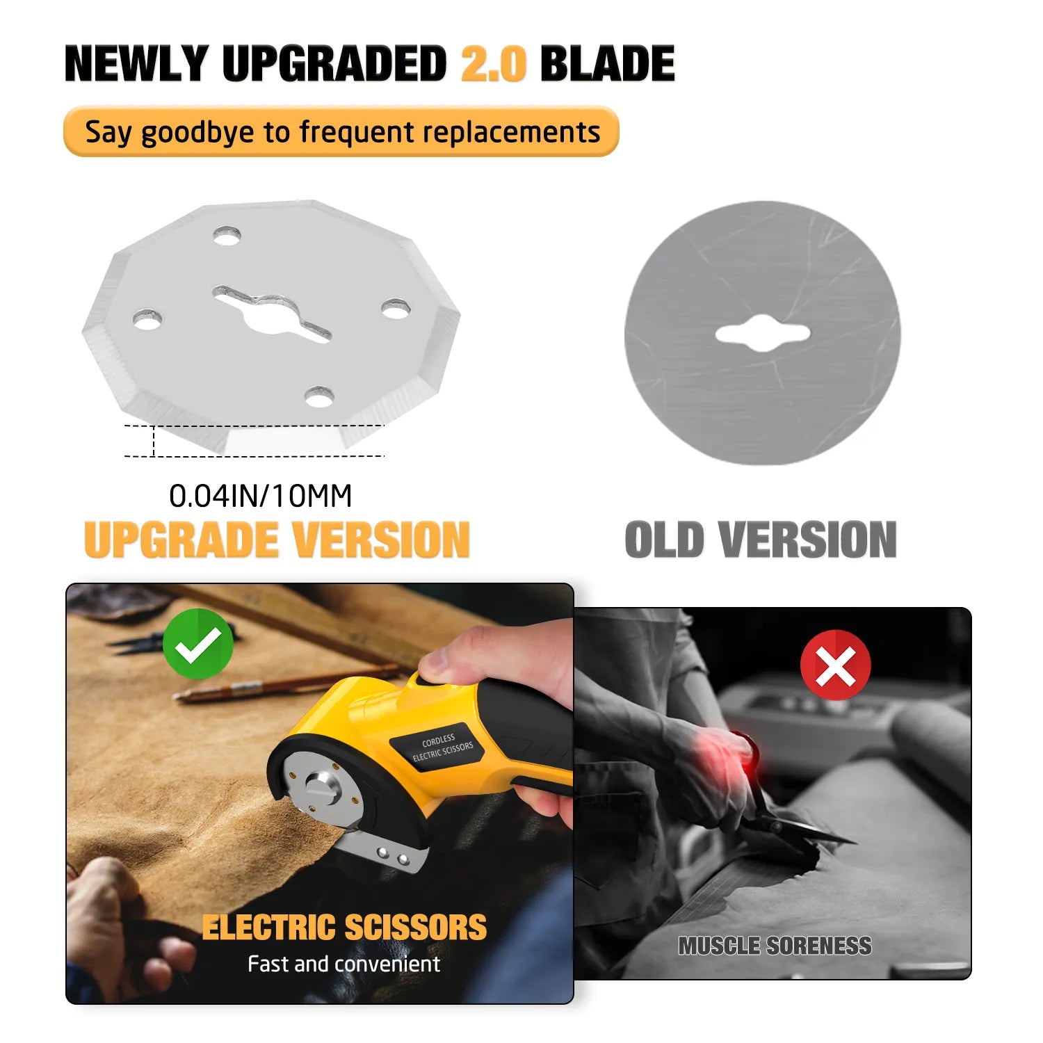 Cordless cutter cutting cardboard