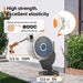 Wall-mounted retractable hose reel in use