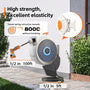 Wall-mounted retractable hose reel in use