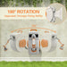 Wall-mounted retractable hose reel in use