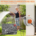 Wall-mounted retractable hose reel in use
