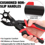 Leather hole punch set with 6 sizes