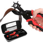 Leather hole punch set with 6 sizes