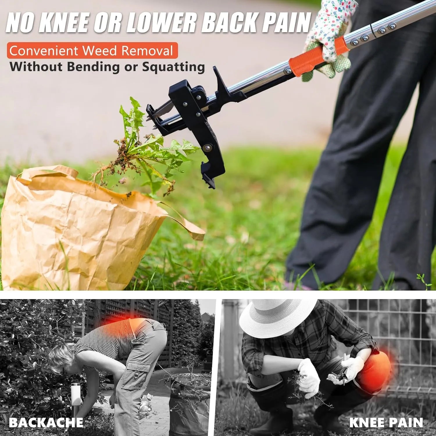 Dual-spring lawn aerator in use on grass